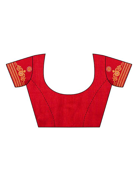 Paisley bhagalpuri saree with blouse - 15416480 - Zoom Image - 3