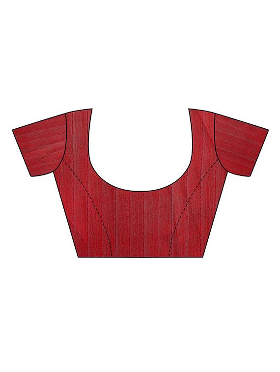 Contrast bordered bhagalpuri saree with blouse - 15416482 - Zoom Image - 3
