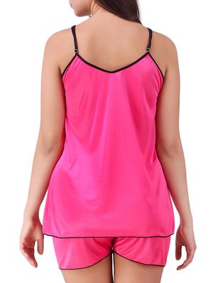 solid nightwear shorts set - 15416606 - Standard Image - 3