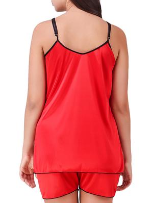 solid nightwear shorts set - 15416608 - Standard Image - 3