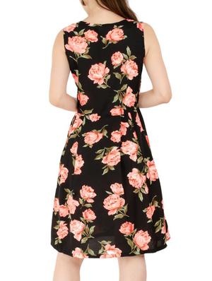 floral fit and flare dress - 15416621 - Standard Image - 3