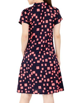 Geometric print button down shirt dress - 15416624 - Standard Image - 3