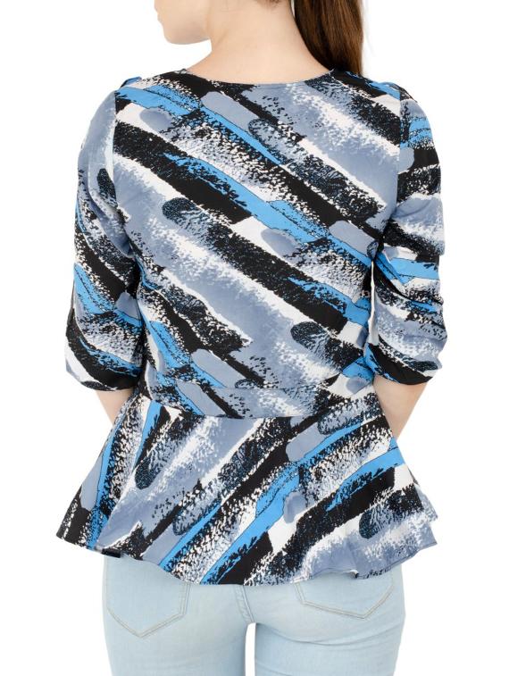 ruffle detail flared hem top - 15416630 - Zoom Image - 3
