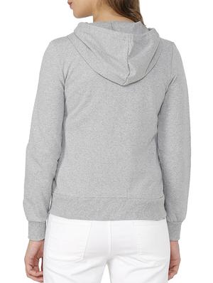 solid hooded zip up sweatshirt - 15416635 - Standard Image - 3