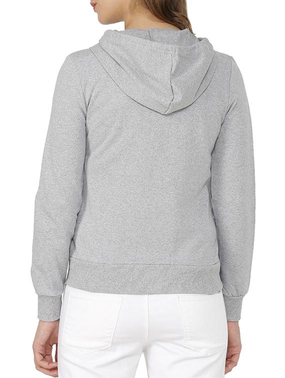 solid hooded zip up sweatshirt - 15416635 - Zoom Image - 3