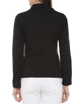 lapel neck zip up jacket - 15416678 - Standard Image - 3