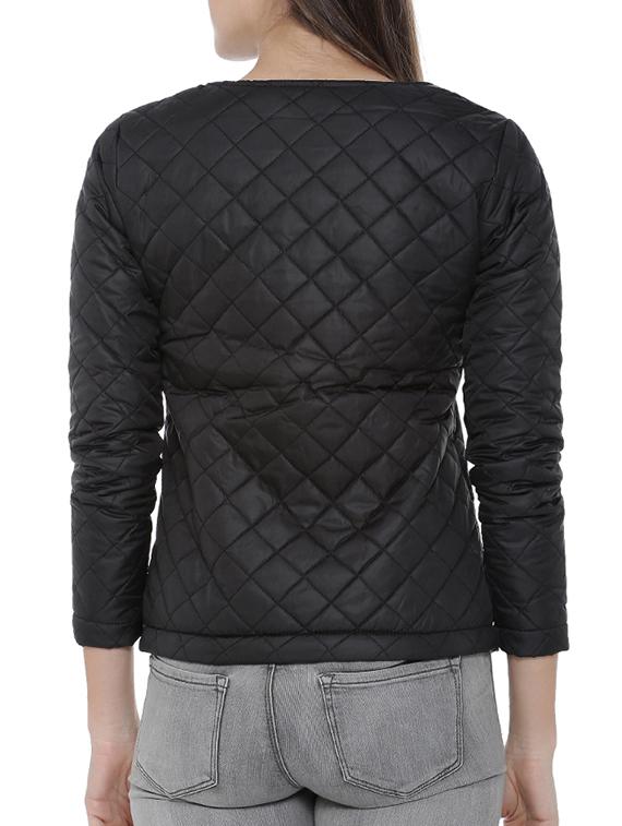 lapel neck quilted & padded jacket - 15416681 - Zoom Image - 3