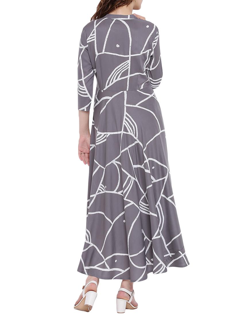 flared printed kurta - 15416713 - Zoom Image - 3