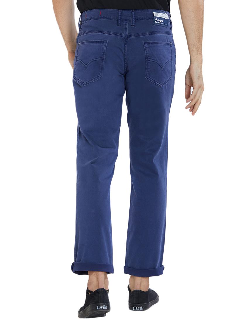 blue cotton plain jeans - 15417033 - Zoom Image - 3