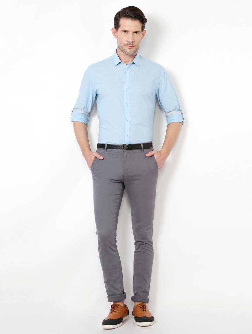 blue cotton casual shirt - 15417065 - Zoom Image - 3