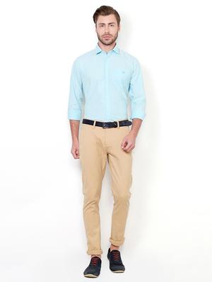 light blue cotton casual shirt - 15417086 - Standard Image - 3