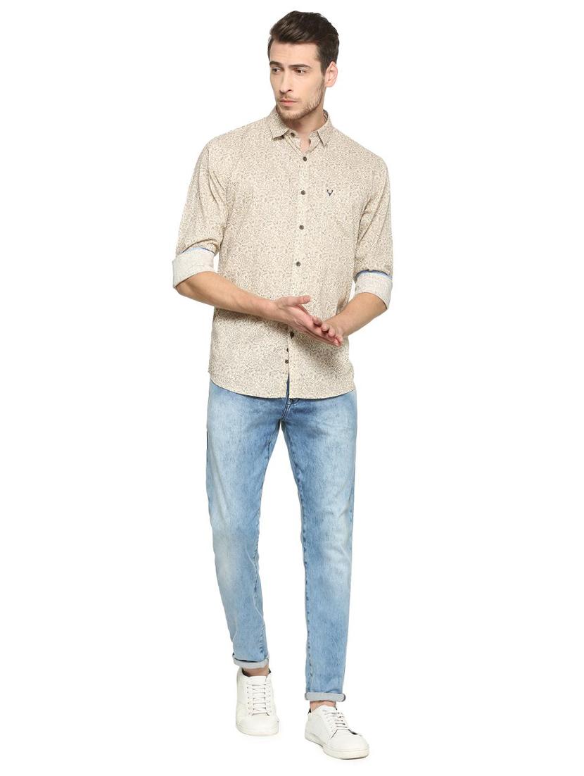 beige cotton casual shirt - 15417095 - Zoom Image - 3