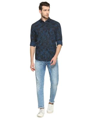 blue cotton casual shirt - 15417096 - Standard Image - 3