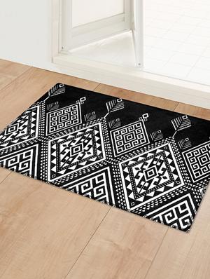 1 Pc Velvet finish Anti skid Doormat - 15417172 - Standard Image - 3