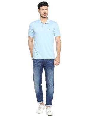 blue cotton blend polo t-shirt - 15417199 - Standard Image - 3