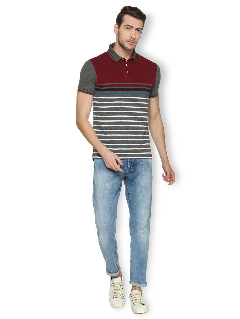 grey cotton blend polo t-shirt - 15417217 - Zoom Image - 3