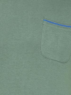 green cotton pocket t-shirt - 15417218 - Standard Image - 3