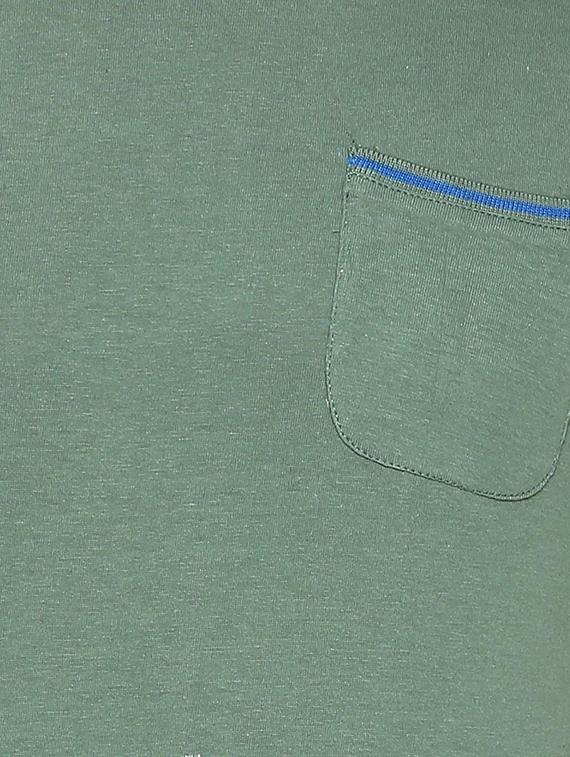 green cotton pocket t-shirt - 15417218 - Zoom Image - 3