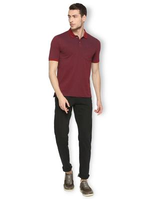 maroon cotton blend pocket t-shirt - 15417233 - Standard Image - 3