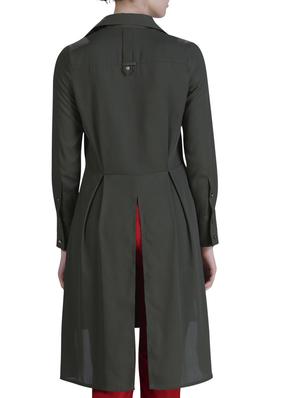 button down high low tunic - 15417275 - Standard Image - 3