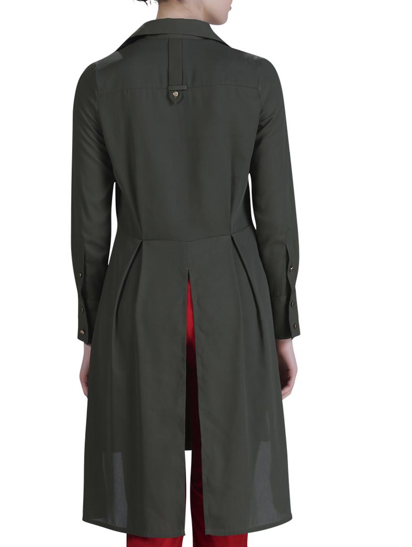 button down high low tunic - 15417275 - Zoom Image - 3