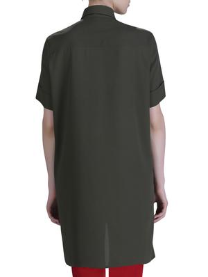 button down high low tunic - 15417278 - Standard Image - 3