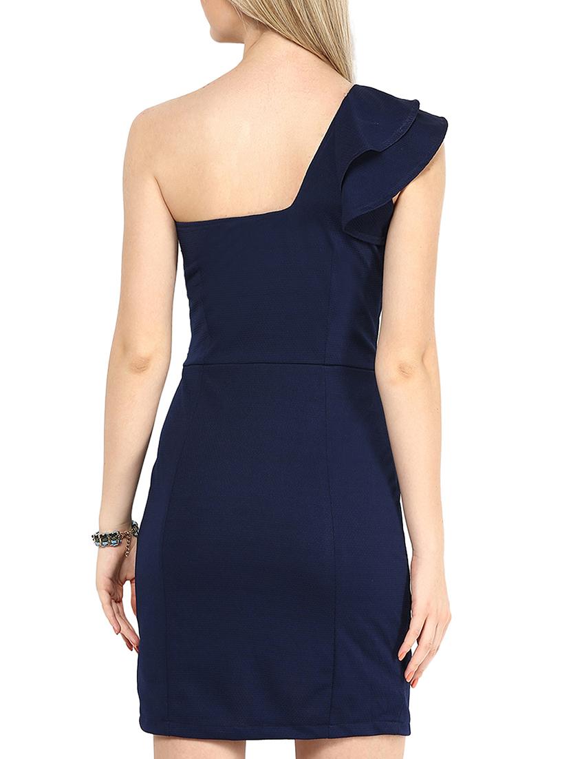 single shoulder ruffled dress - 15417287 - Zoom Image - 3