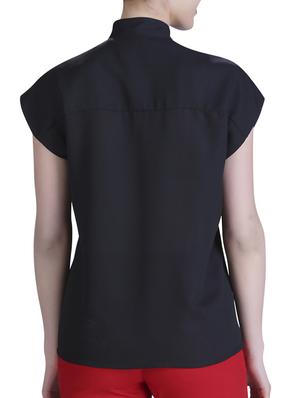 cap sleeve knotted neck top - 15417374 - Standard Image - 3