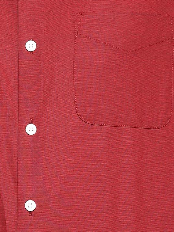 red cotton formal shirt - 15417416 - Zoom Image - 3