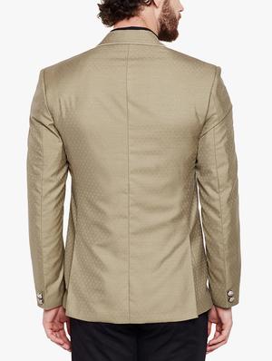 beige cotton blend casual blazer - 15417715 - Standard Image - 3