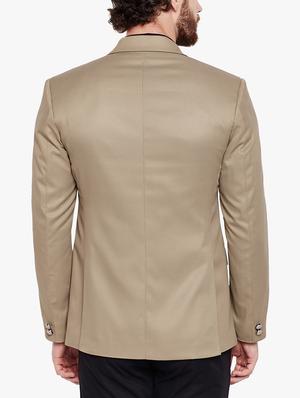 beige cotton blend casual blazer - 15417722 - Standard Image - 3