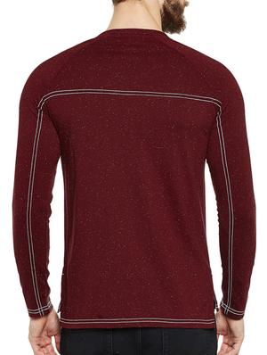 maroon cotton raglan t-shirt - 15417864 - Standard Image - 3