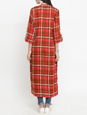 Checkered long shrug - 15417907 - Standard Image - 3