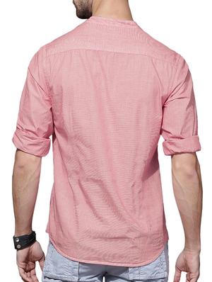 red cotton short kurta - 15418266 - Standard Image - 3