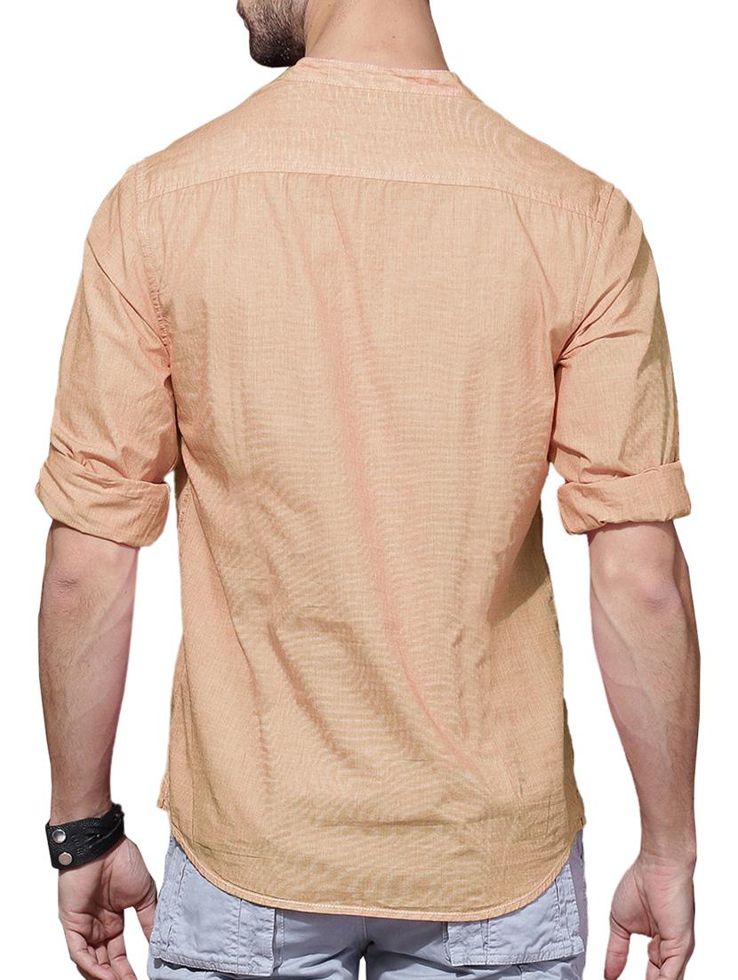 orange cotton short kurta - 15418268 - Zoom Image - 3