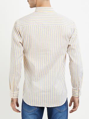 yellow cotton blend casual shirt - 15418300 - Standard Image - 3