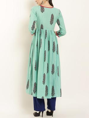 Flared printed kurta - 15418406 - Standard Image - 3
