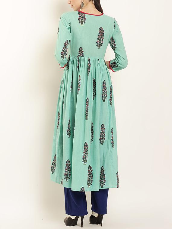Flared printed kurta - 15418406 - Zoom Image - 3