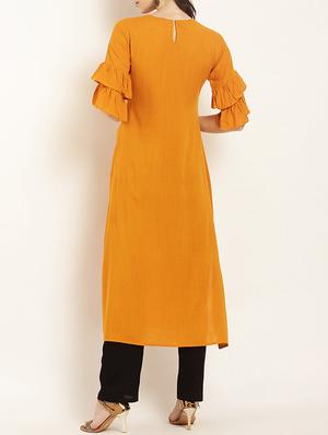 straight layered sleeves kurta - 15418414 - Standard Image - 3
