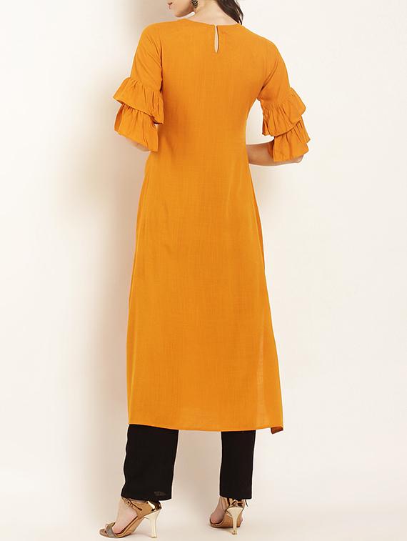 straight layered sleeves kurta - 15418414 - Zoom Image - 3