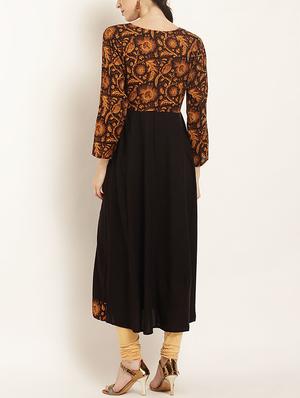 flared printed kurta - 15418423 - Standard Image - 3