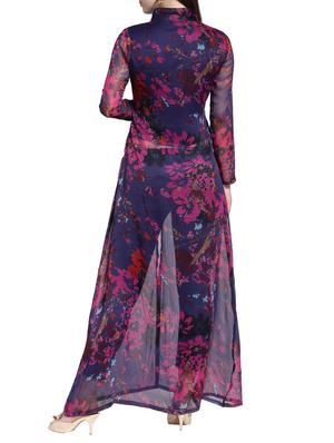 front slit floral tunic - 15418483 - Standard Image - 3