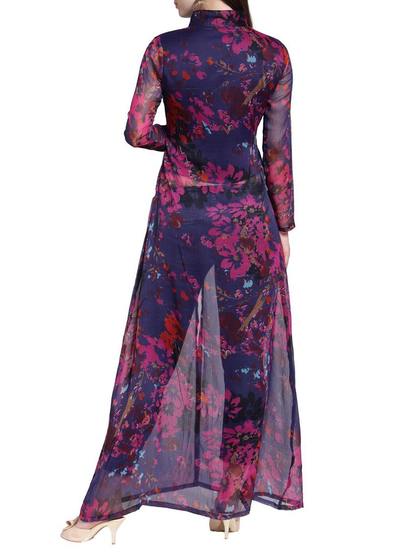 front slit floral tunic - 15418483 - Zoom Image - 3