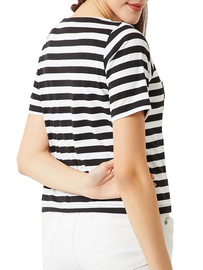 rose patch striped boxy top - 15419066 - Zoom Image - 3