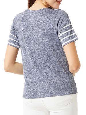 short sleeved melange tee - 15419078 - Standard Image - 3