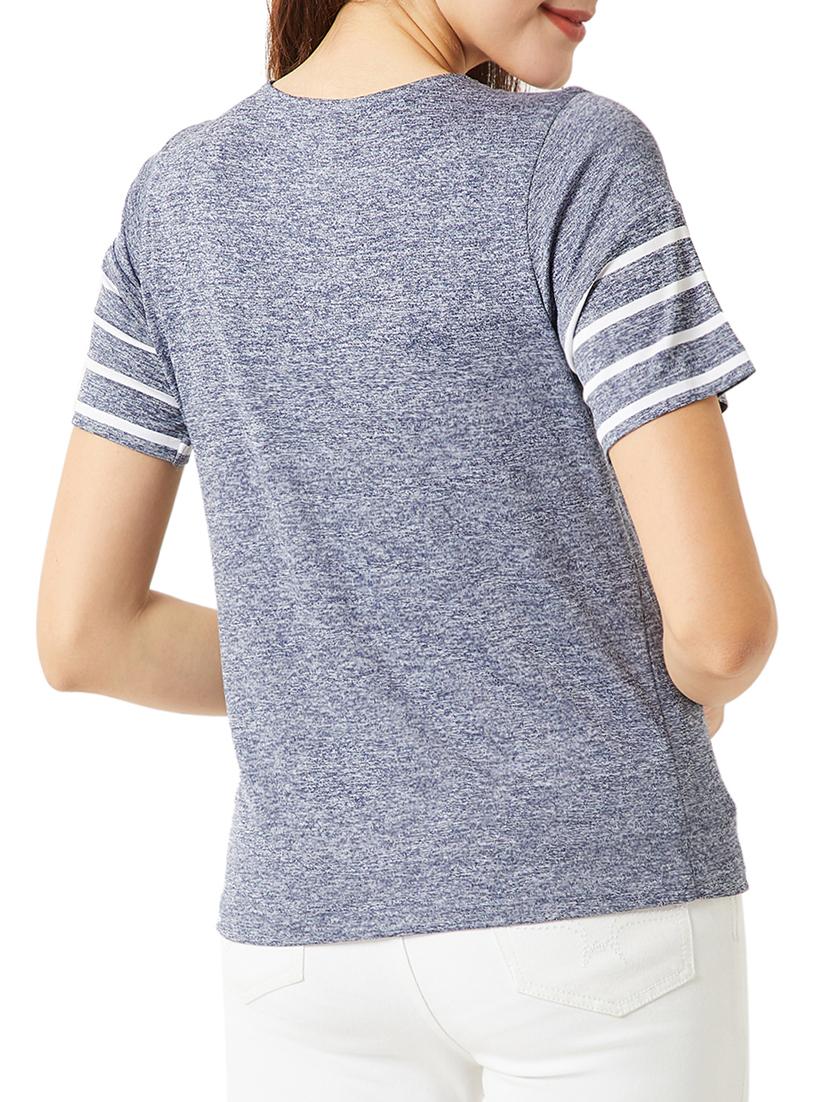 short sleeved melange tee - 15419078 - Zoom Image - 3