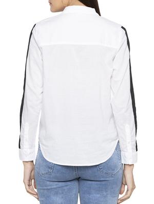 Contrast binding pocket patch shirt - 15419156 - Standard Image - 3