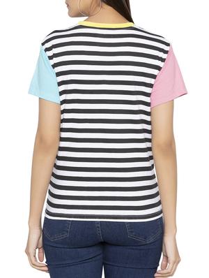 short sleeved striped tee - 15419164 - Standard Image - 3
