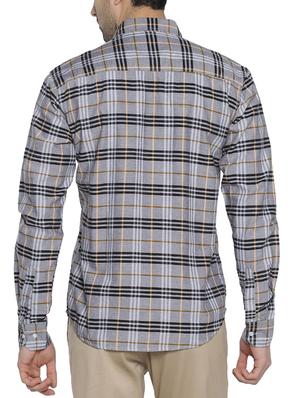 grey cotton casual shirt - 15419467 - Standard Image - 3