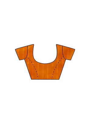 Contrast bordered bandhani saree with blouse - 15419484 - Standard Image - 3